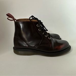 Doc Marten Boots Women 7 38 Emmeline Burgundy Lace Up Shoes Ankle Leather Punk